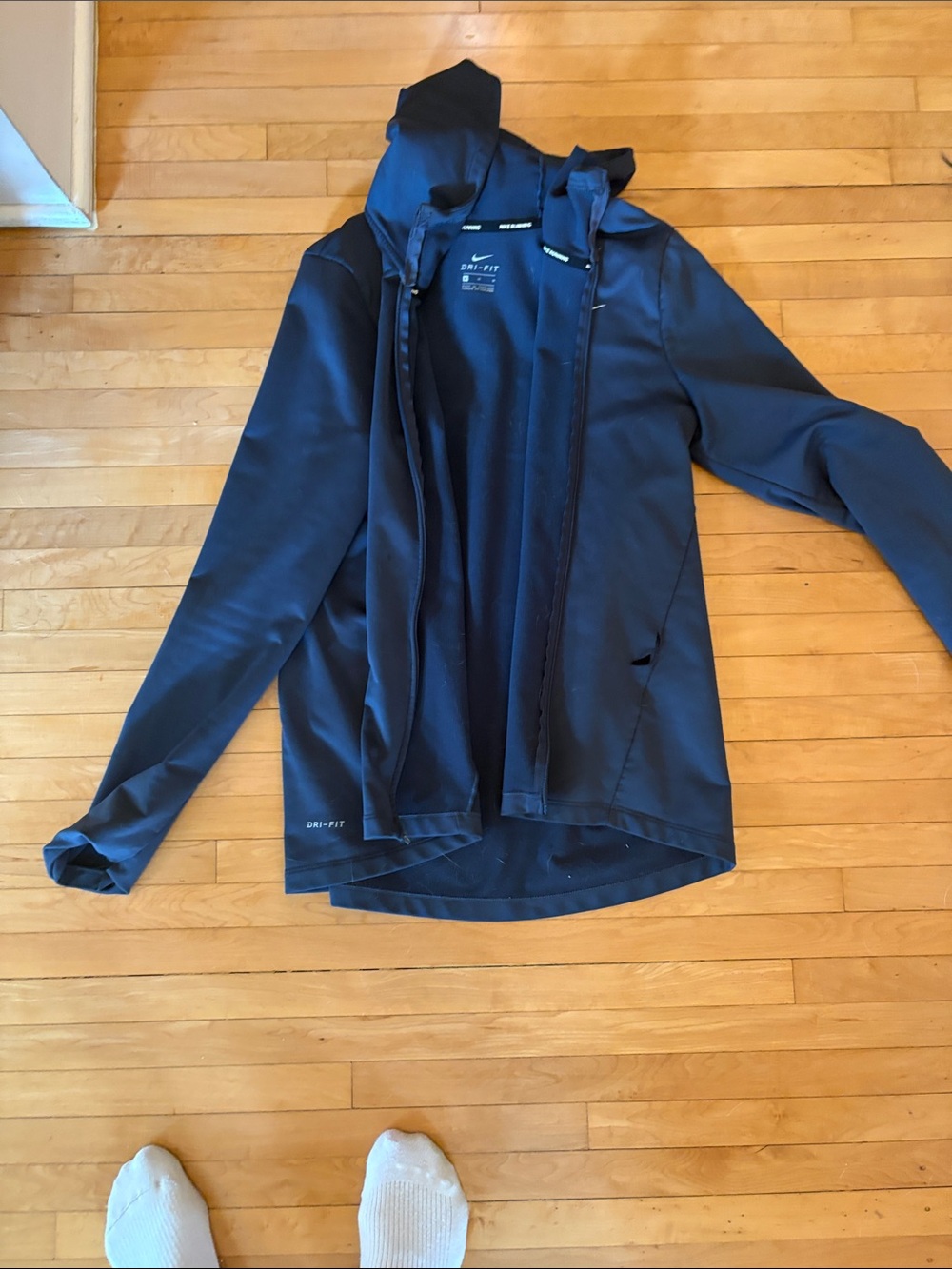 Nike Running Dark Navy Hooded Dri-FIT Jacket